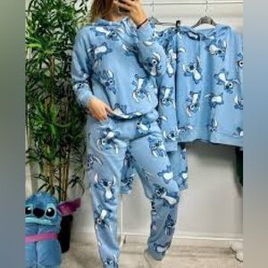 Primark Disney Stitch Light Blue Sweatshirt matching set pants lounge wear sz M